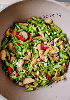 Foto resep Tumis Jamur Kancing Buncis