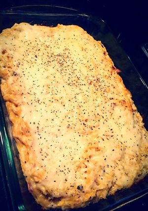 A picture of Cheesy Chicken & Spaghetti Bake.