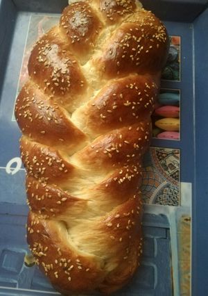 Una foto de Pan challah en trenza de 5 cabos