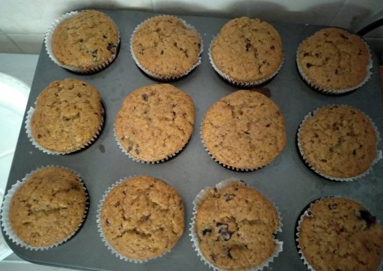Easiest Way to Make Any-night-of-the-week Chocolate,blueberry,banana muffins#chocolate contest