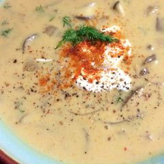 Hungarian Mushroom Soup A picture of Hungarian Mushroom Soup.