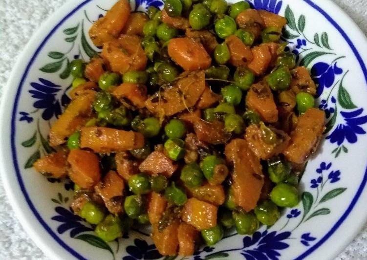 Step-by-Step Guide to Prepare Homemade Gajar matar/ carrot and peas sabji