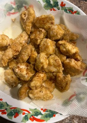 A picture of Fried chicken popcorn.