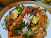 Gambar sotong tumis dan sayur