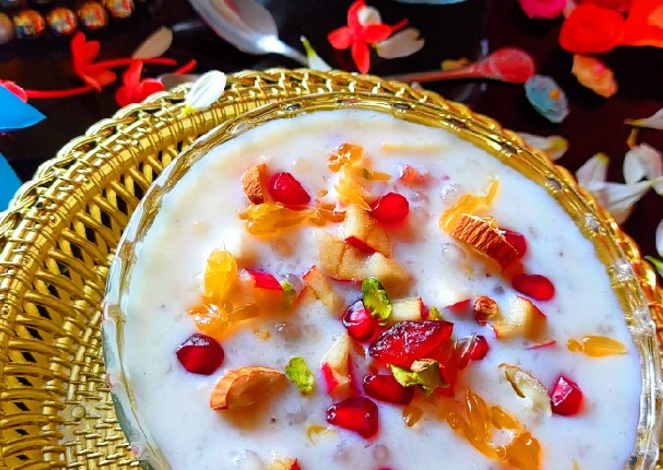 Sabudana Fruit Custard