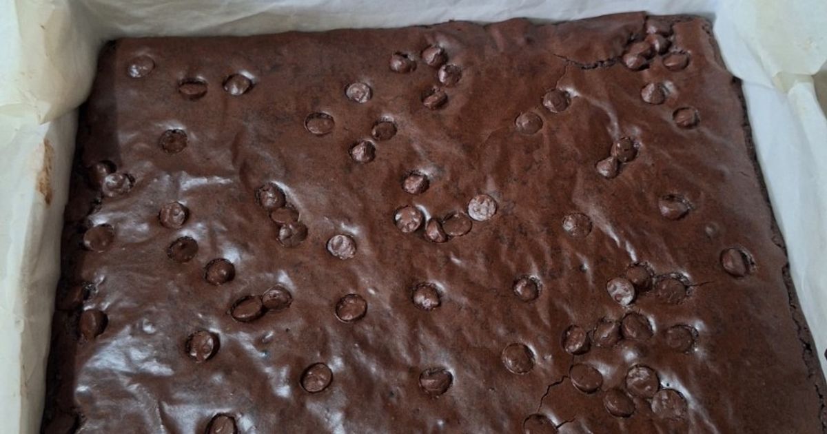 Brownies shiny crust manis pas