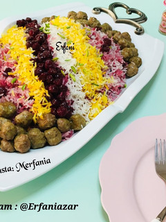عکسی از دستور آلبالو پلو 🍒