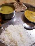 Besan Saag, Chokka, Singh ka dahi vala Saag,Phulka, Rice Muthai