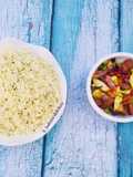 Farar shinkafa me zogale da haddiyar sauce