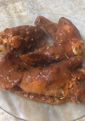 Una foto de Calamares rellenos en su tinta