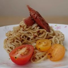 Ramen With Whole Grain Mustard Sauce A picture of Ramen With Whole Grain Mustard Sauce.