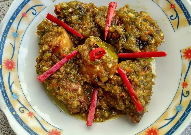 Bumbu Membuat Ayam bacem dicabein alias ayam bacem cabe hijau Anti Gagal
