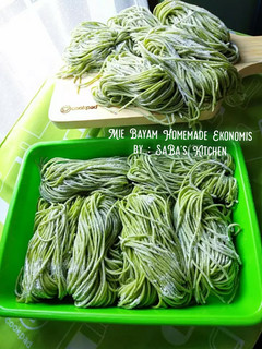 Foto resep 55. Mie Bayam Homemade Ekonomis