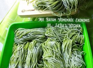 Foto resep 55. Mie Bayam Homemade Ekonomis