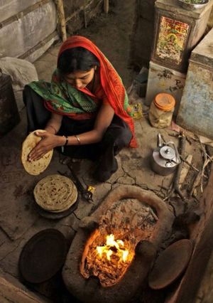 A picture of Millet(Bajra)Roti.