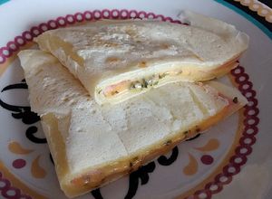 Foto de Crepioca com presunto, queijo e orégano