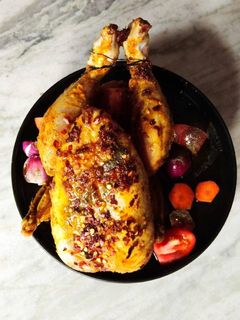 এপিক স্পাইসি হোল চিকেন রোস্ট (epic spicy whole chicken roast recipe in Bengali) up রেসিপির প্রধান ছবি