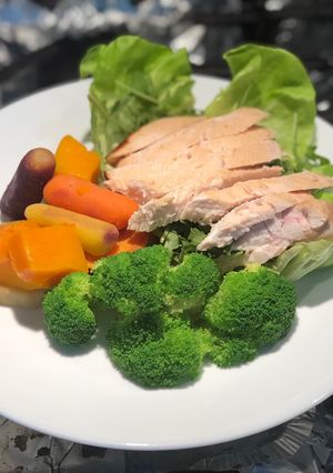 Hình của món Ức gà ướp dầu mè chiên không dầu-Air fryer -Eatclean.