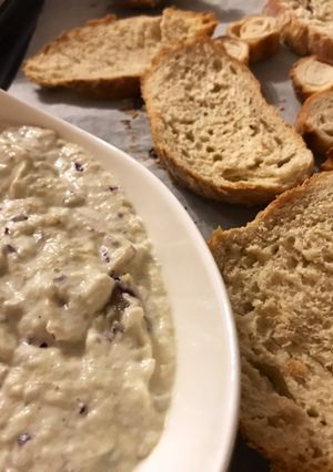 Tejfölös padlizsánkrém recept fotója