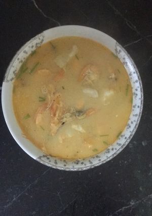 صورة لوصفة شوربة سي فود😍