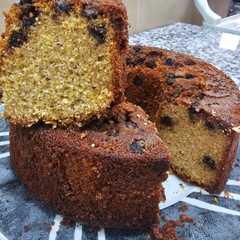 Una foto de Budín integral de polenta y naranja
