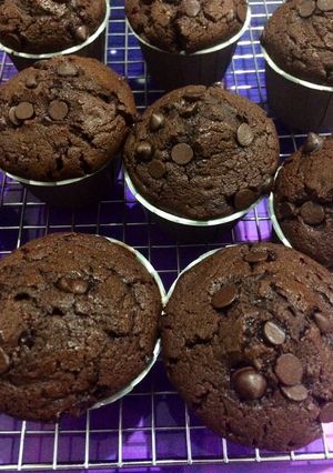 Foto resep Choco coffee custard muffin