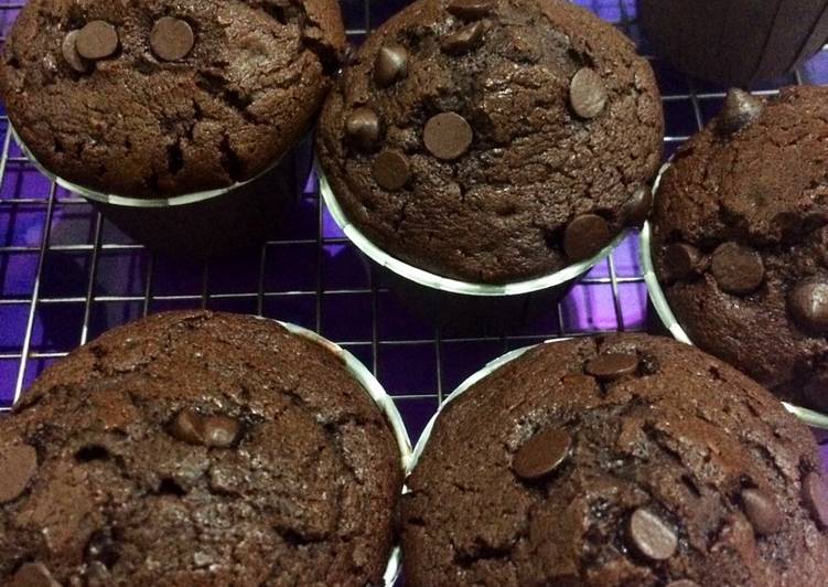 Choco coffee custard muffin