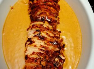 Una foto de Chuletón de Cerdo con caramelo de Naranja