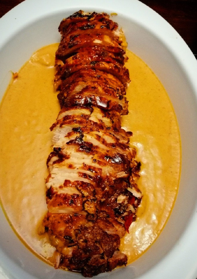 Una foto de Chuletón de Cerdo con caramelo de Naranja