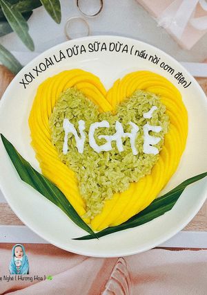 Hình của món XÔI XOÀI LÁ DỨA SỮA DỪA (nấu nồi cơm điện).