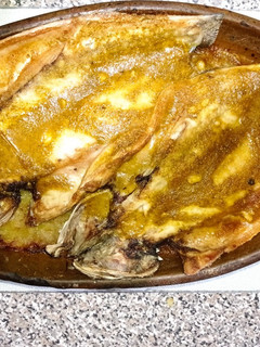 Una foto de Lubina al horno
