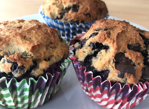 Paleo áfonyás kókuszlisztes muffin recept fotója