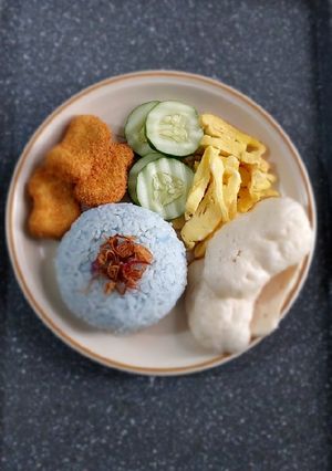 Foto resep Nasi uduk bunga telang