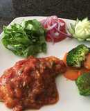 Pollo en salsa pomodoro