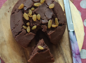 A picture of Ragi carrot cake.