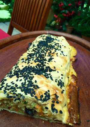Una foto de Arrollado de verduras rápido y sencillo