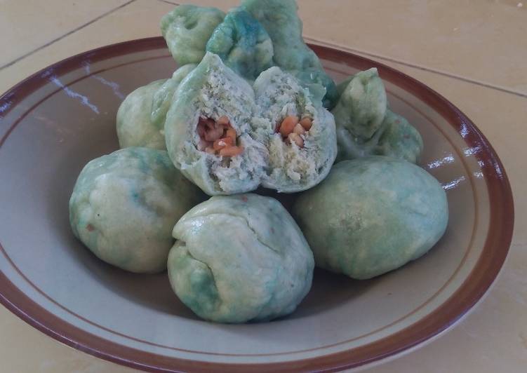 Bagaimana Menyiapkan Bakpao Blueberry with Kacang Sangrai, Enak