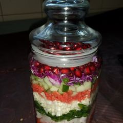 A picture of Mason Jar salad.