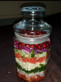 A picture of Mason Jar salad.