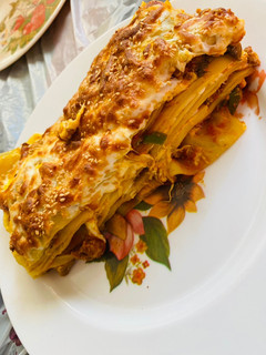 عکسی از دستور لازانیای قارچ و گوشت🤗