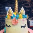 Pastel arco iris unicornio