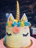 Pastel arco iris unicornio