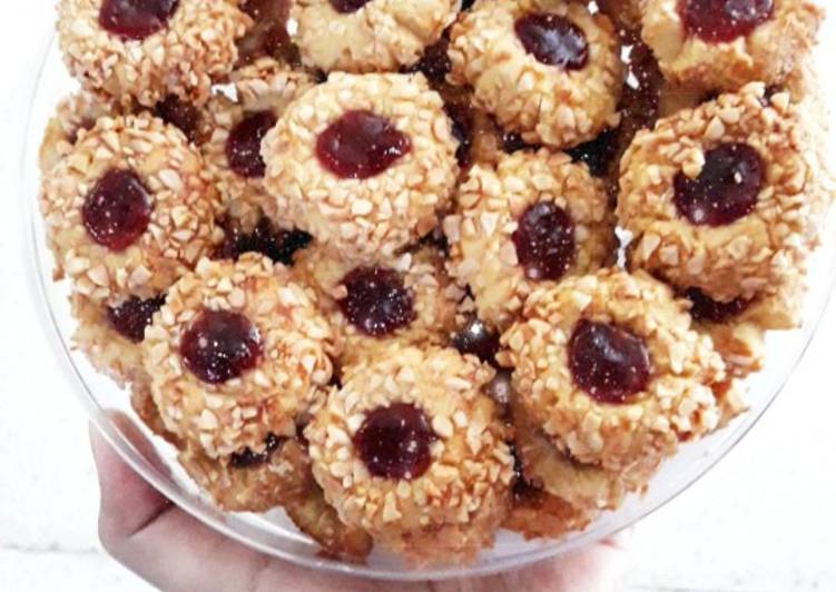 Thumbprint Peanut Cookies