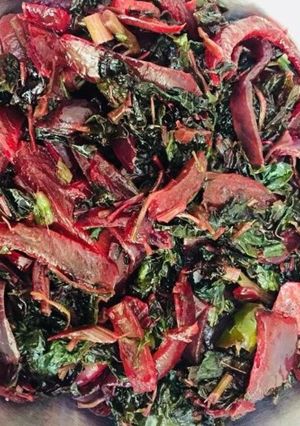 A picture of Chaulai saag/Lal saag.