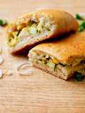 Pirozhki or Empanadas Filled with Egg and Green Onions