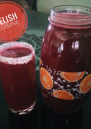 A picture of Hibiscus drink (Zobo).
