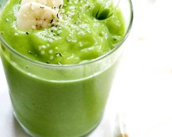 Easy Fast Cooking Monkey Matcha Smoothie Most Delicious