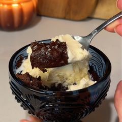 A picture of Deep Dish Brown Butter Brownie Pudding.