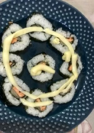 Foto resep Salmon rol sushi simple