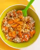 Insalata di cereali in mix con carote e curcuma